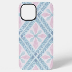 Blue Diamond Geometric Pattern iPhone 12 Pro Max Case