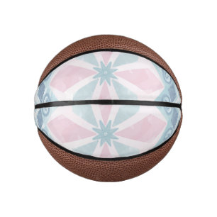 Blue Diamond Geometric Pattern Mini Basketball