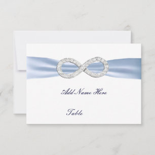 Blue Diamond Infinity Wedding Table Place Card