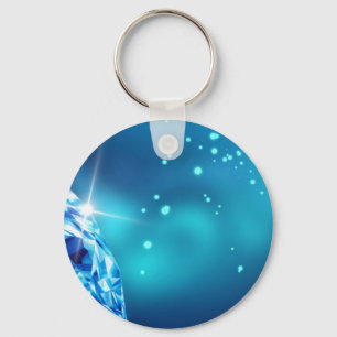 blue diamond key ring