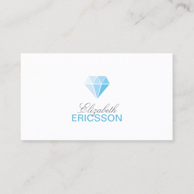 Blue Diamond Logo Business Card (Front)