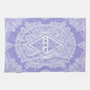 Blue Diamond Mandala Tea Towel