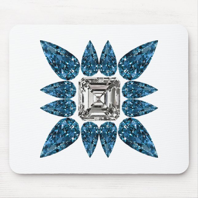 Blue Diamond Mouse Mat (Front)