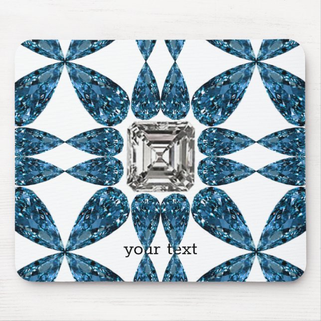 Blue Diamond Mouse Mat (Front)