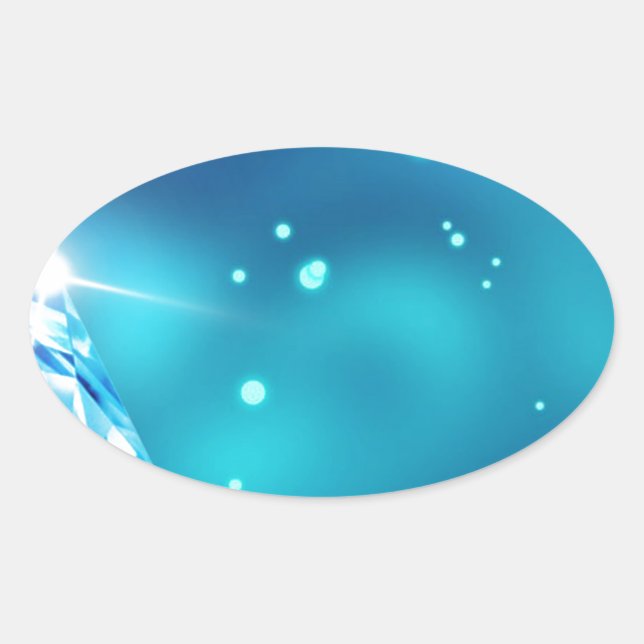 blue diamond oval sticker (Front)