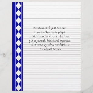 blue diamond pages, customise with your own text