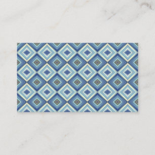 Blue Diamond Pattern Business Card