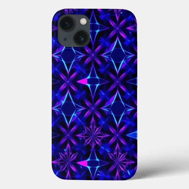 Blue Diamond Pattern with Pink Contrast Mobile  Case-Mate iPhone Case (Back)