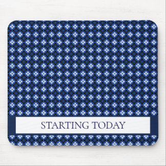 Blue Diamond Patterned Mouse pad