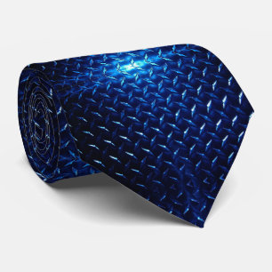 Blue Diamond Plate  neck tie