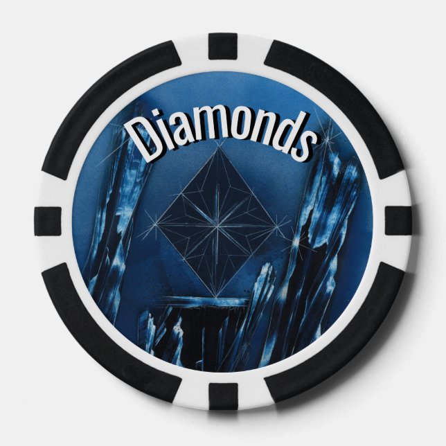 Blue Diamond Poker Chip (Front)