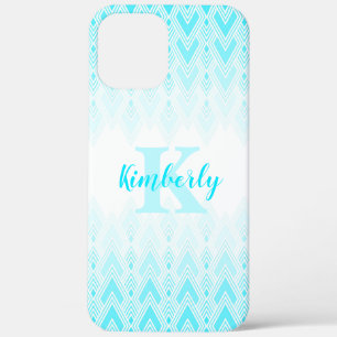 Blue Diamond Shape Case with Initial & Name