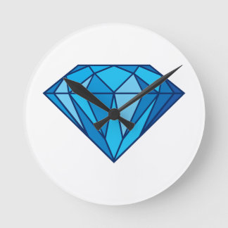 Blue Diamond  Wall Clock