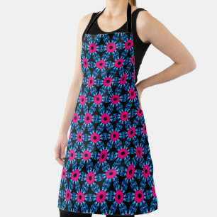 Blue Diamonds and Pink Apron