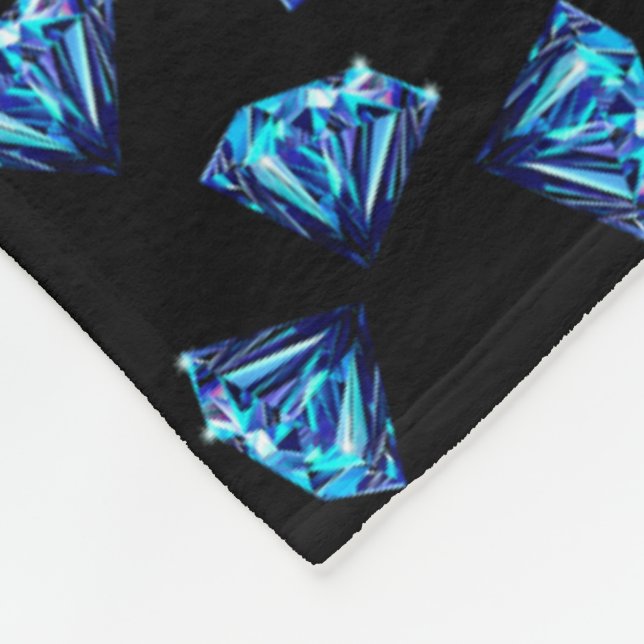 Blue Diamonds   Fleece Blanket (Corner)