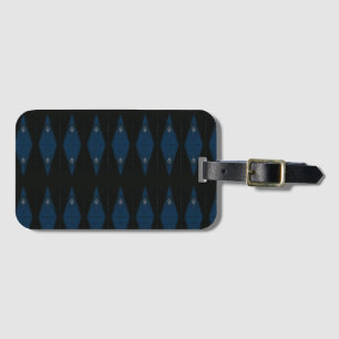 blue diamonds luggage tag