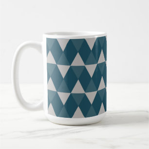 Blue diamonds pattern coffee mug