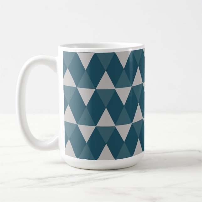Blue diamonds pattern coffee mug (Left)