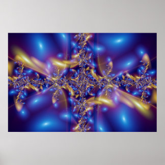 Blue diamonds poster