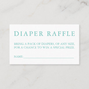 Blue Diaper Raffle Card