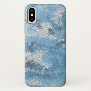 Blue Digi Camo iPhone X Case