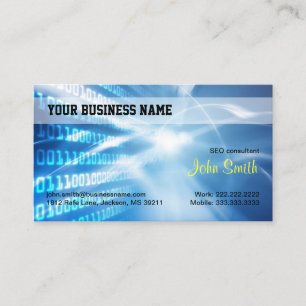 Blue Digital Hi-tech Business Card