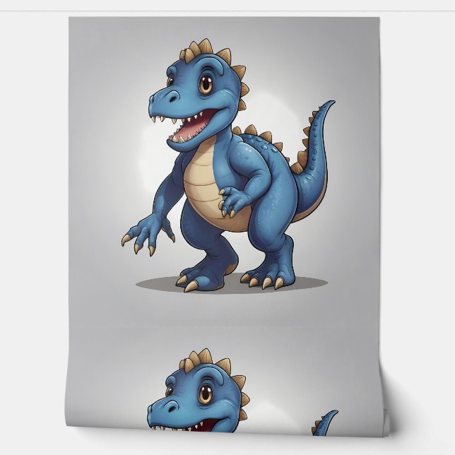Blue Dino Kids Accent Wall Decor (Unrolling)