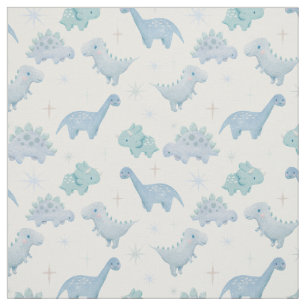 Blue Dinosaur Pattern Boys Fabric
