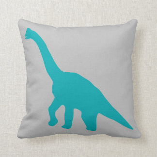Blue Dinosaur pillow light Grey