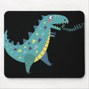 Blue Dinosaur T Rex Ba  Mouse Mat