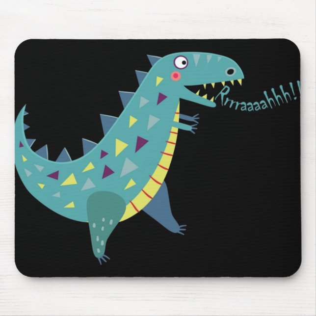 Blue Dinosaur T Rex Ba  Mouse Mat (Front)