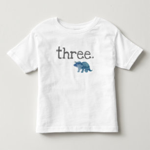 Blue Dinosaur Third Birthday T-shirt