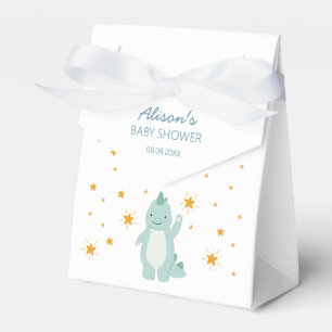 Blue Dinosaur Twinkle Stars Baby Boy Shower Favour Box