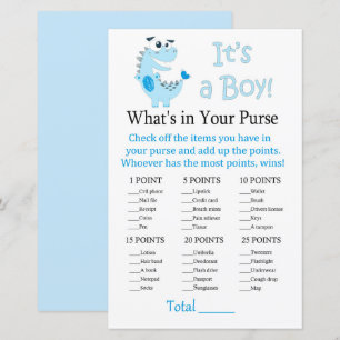 Blue Dinosaur What's in your purse game