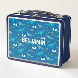 Blue Dinosaurs Custom Lunch Box