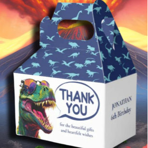 BLUE Dinosaurs Party Supplies  Favour Box