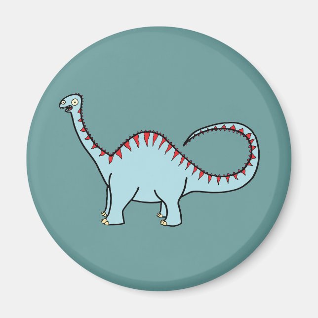 Blue Diplodocus Magnet (Front)