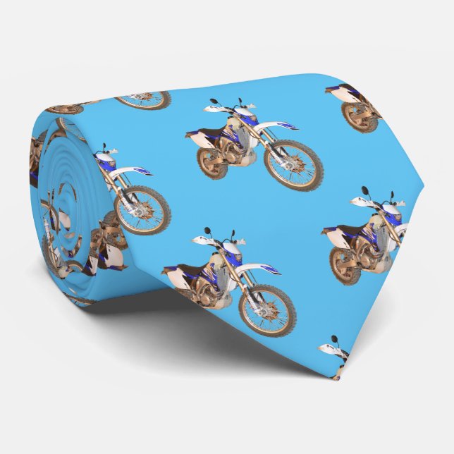 Blue Dirt Motor Bikes,   Tie (Rolled)