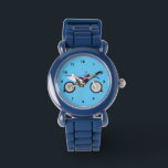 Blue Dirtbike Sports Kids Boy Motorbike Watch<br><div class="desc">A watch for the kid who loves their dirtbike.</div>