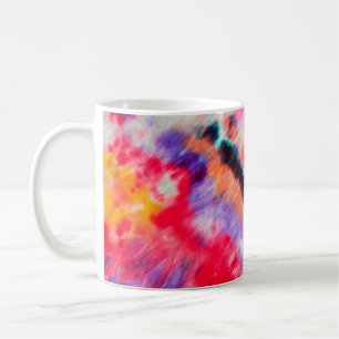 Blue Dirty Art Painting. Tie Dye Texture. Purple B Coffee Mug