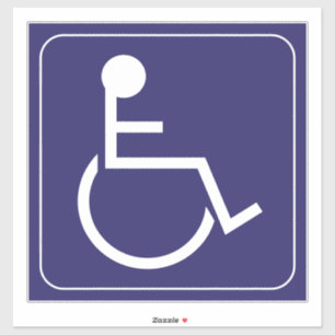 Blue Disabled Wheelchair Sticker Symbol