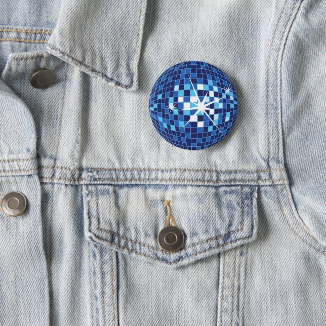 blue Disco Ball Pin (In Situ)
