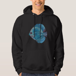 Blue Discus Fish 77 Hoodie