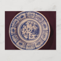 Blue dish, deriving from a late Ming Export