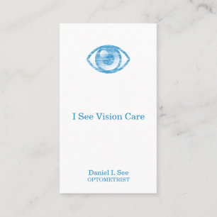 Blue Distressed Style Eye-Con Appointment Card