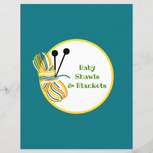 Blue Divider Page - Knitting Pattern Binder Insert