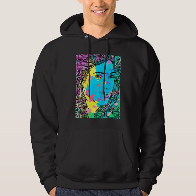 BLUE DIVING GIRL HOODIE (Front)
