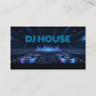 Blue DJs Singer Songwriter Professional Music Business Card