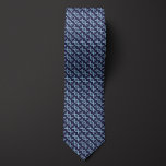 Blue DNA Double Helix Pattern  Tie<br><div class="desc">Elegant "striped" pattern of DNA Double Helices make this necktie a unique fashion accessory for anyone,  but especially those fascinated with the science of genetics. Be sure to check out the matching socks featuring the same pattern.</div>