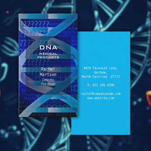 Blue DNA Medical Science Modern Business Card
